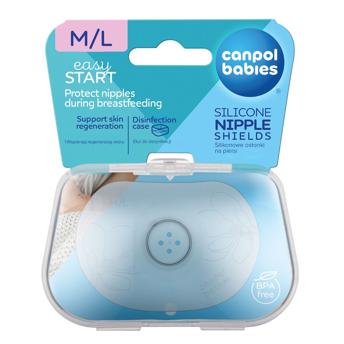 Canpol babies silikonowe osłonki piersi EasyStart rozmiar M/L