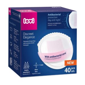 Wkładki laktacyjne antybakteryjne LOVI Discreet Elegance 40 szt. białe