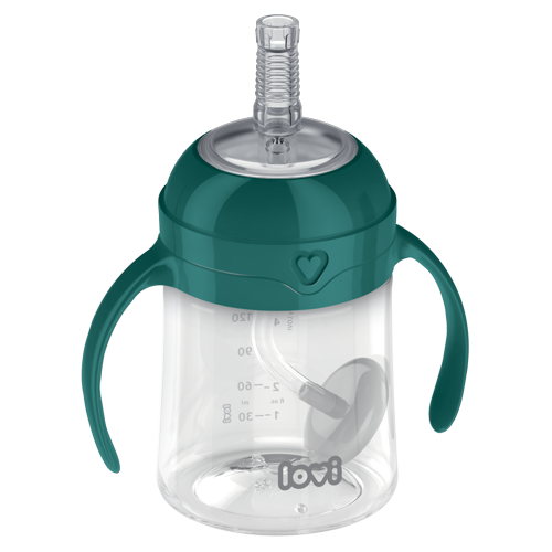 LOVI pierwszy kubek z obciążoną słomką 150 ml Green