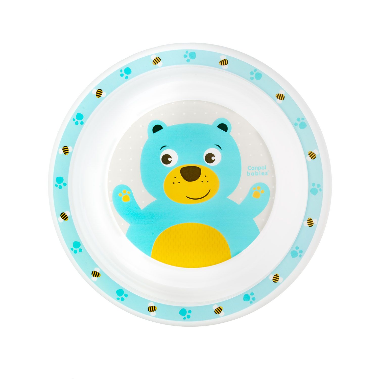 Canpol babies talerz CUTE ANIMALS wzór Piesek widok z przodu