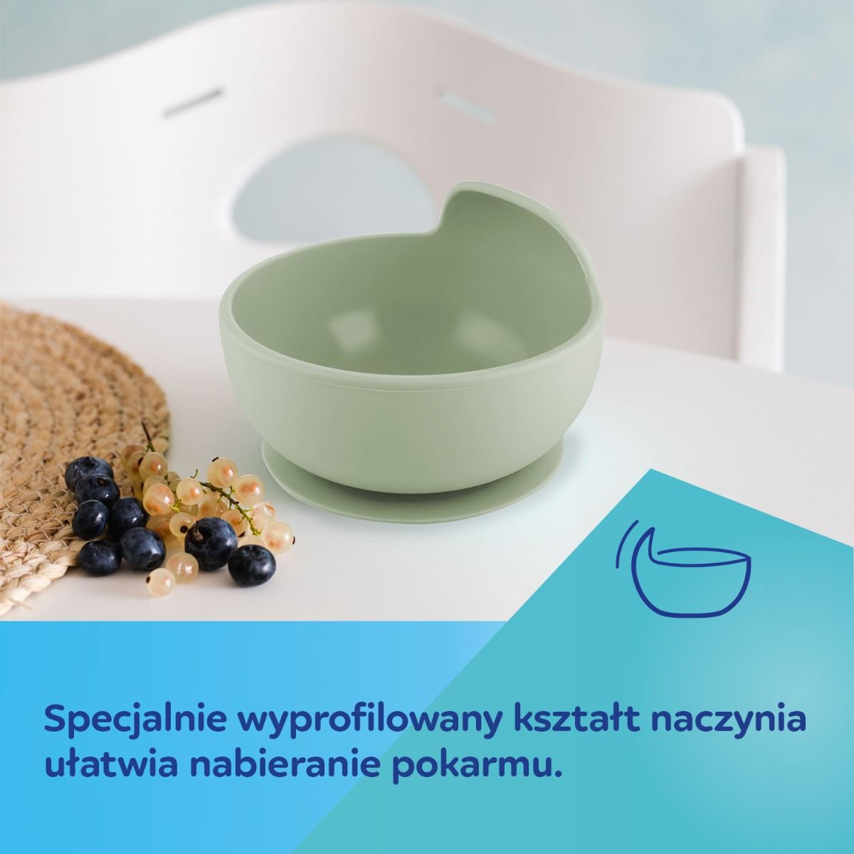 Canpol babies miseczka silikonowa z wyprofilowaną krawędzią