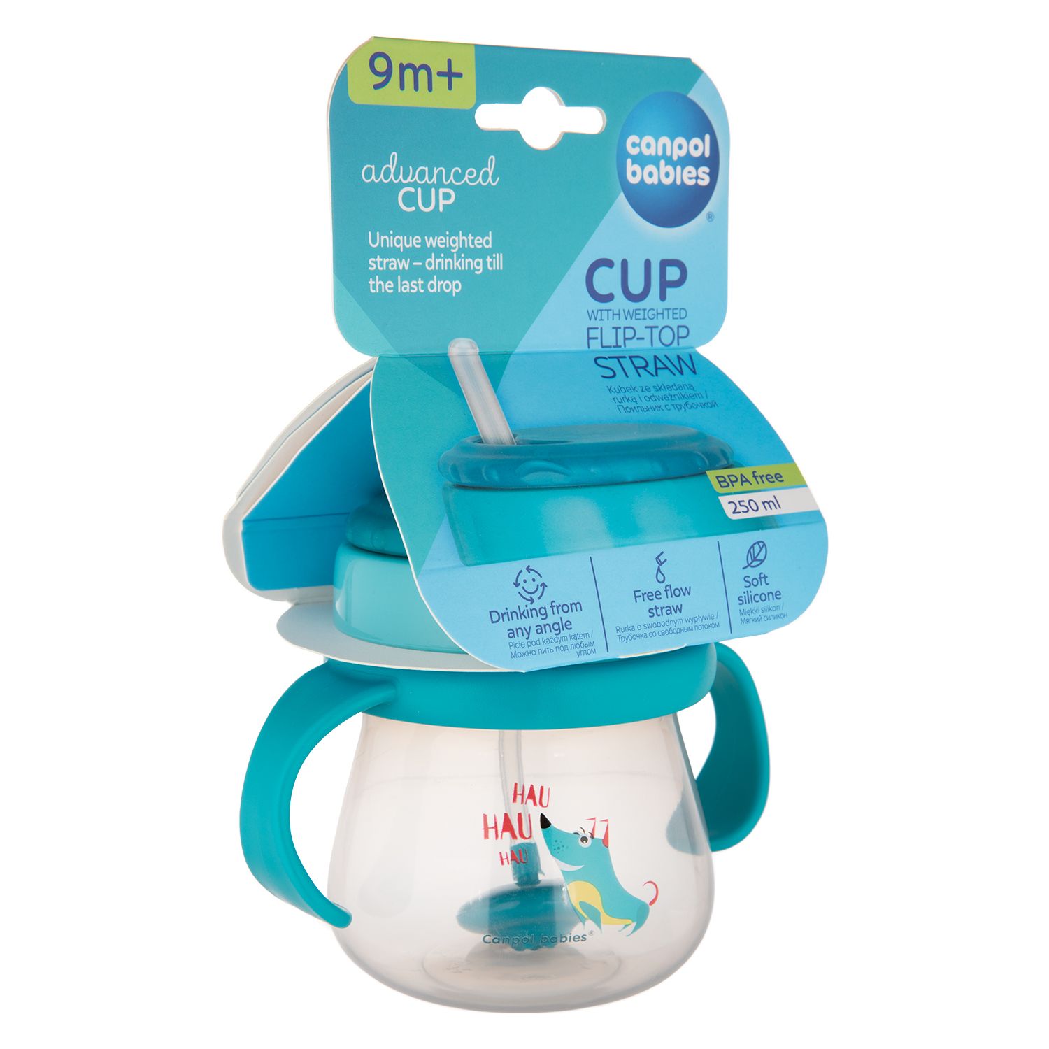Innowacyjny kubek Canpol babies ze składaną rurką silikonową 250ml - obrazek 3