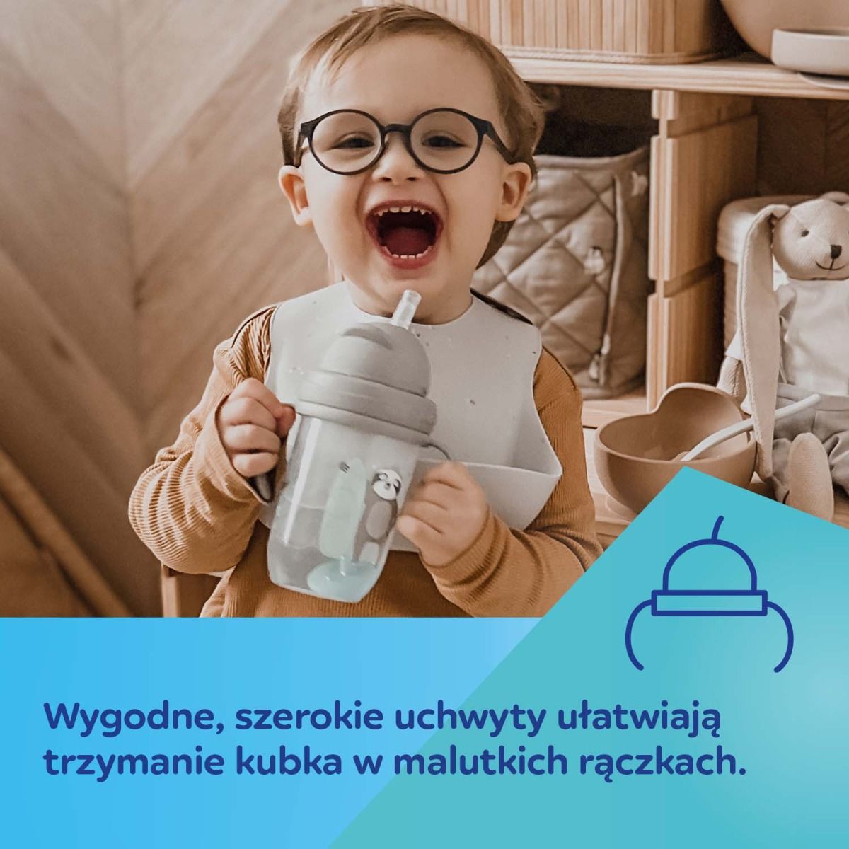 Canpol babies kubek niekapek z rurką i odważnikiem - różne wzory