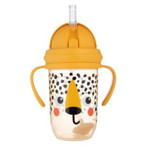 Canpol babies Kubek niekapek z rurką i odważnikiem 270 ml - BabiesBoo gepard