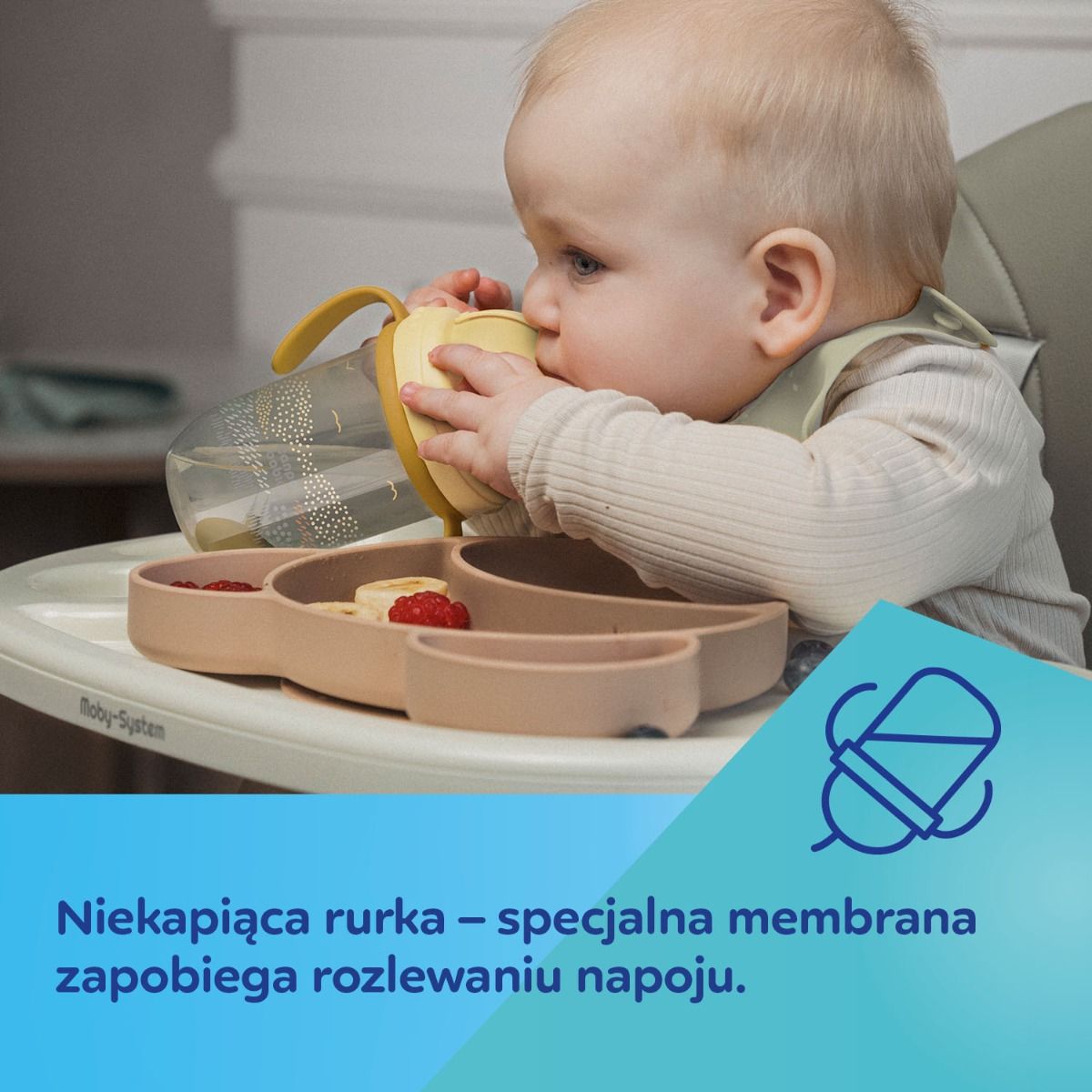 Canpol babies kubek niekapek - ogranicza rozlewanie