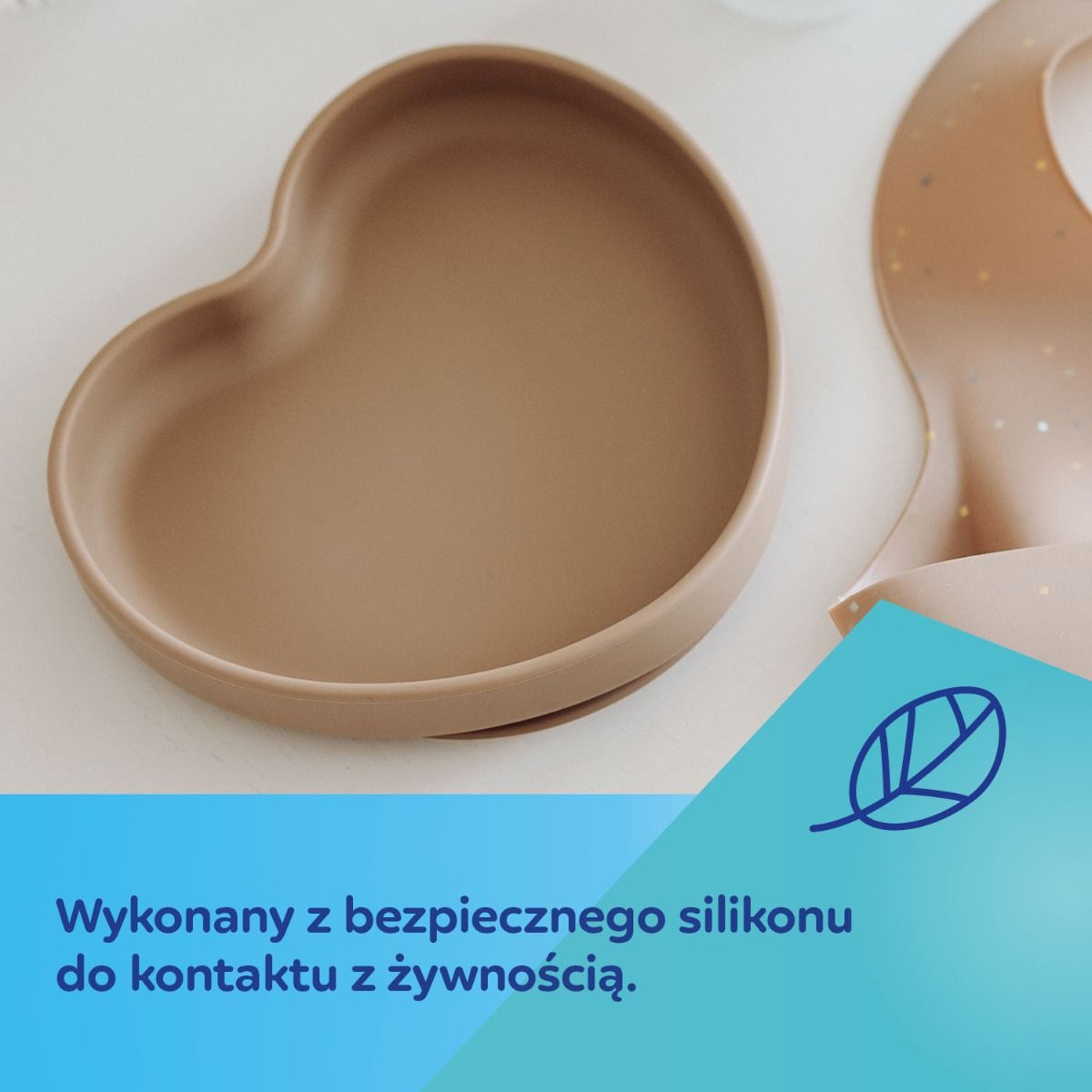 Canpol babies silikonowy talerz SERCE - łatwe nabieranie pokarmu
