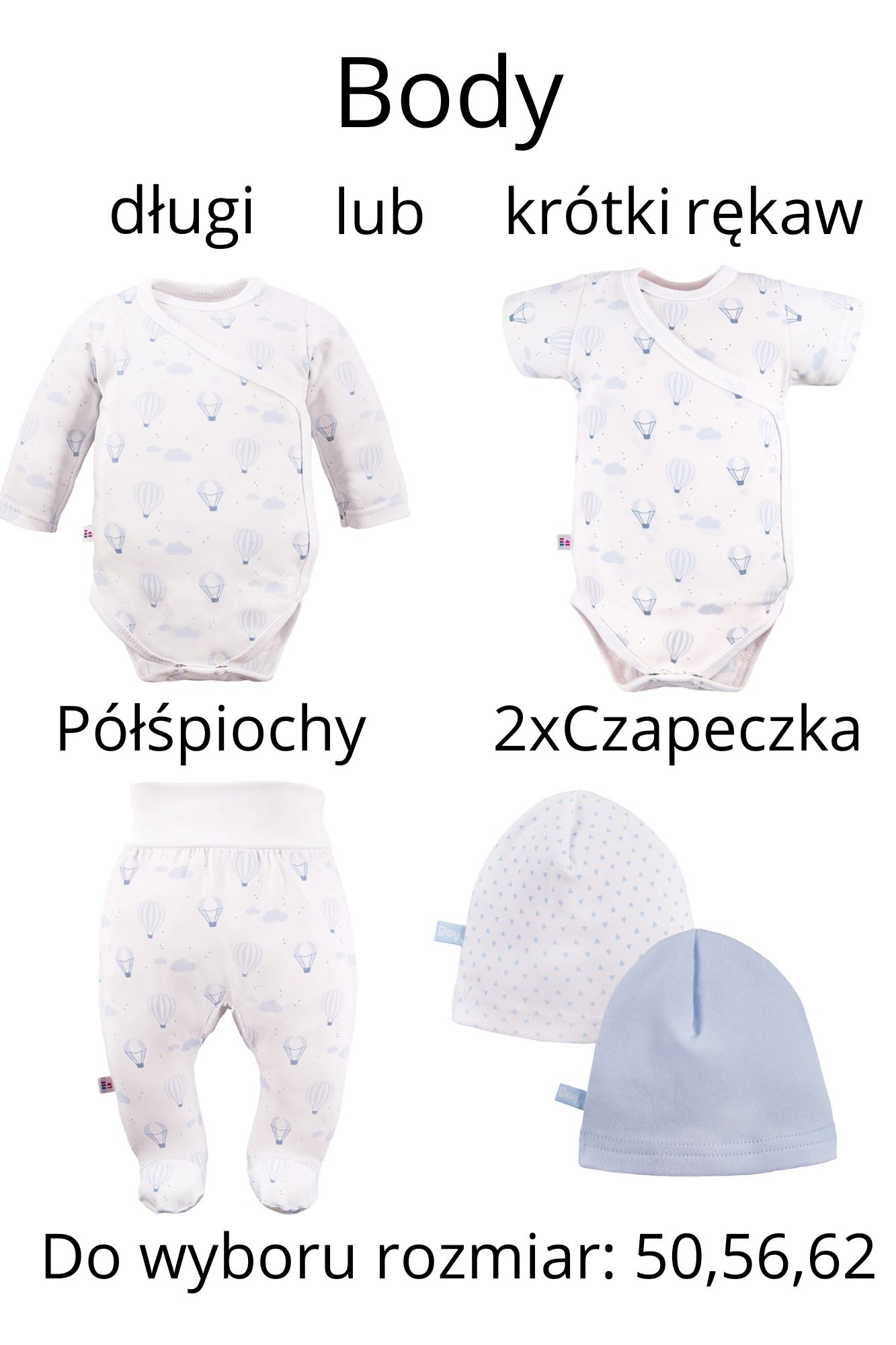 Czapeczka dla noworodka w zestawie wyprawki