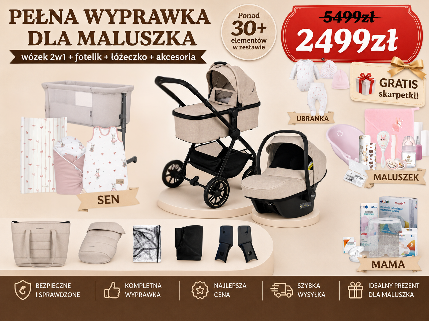 Pełna wyprawka STANDARD + 30 ELEMENTÓW - obrazek 2