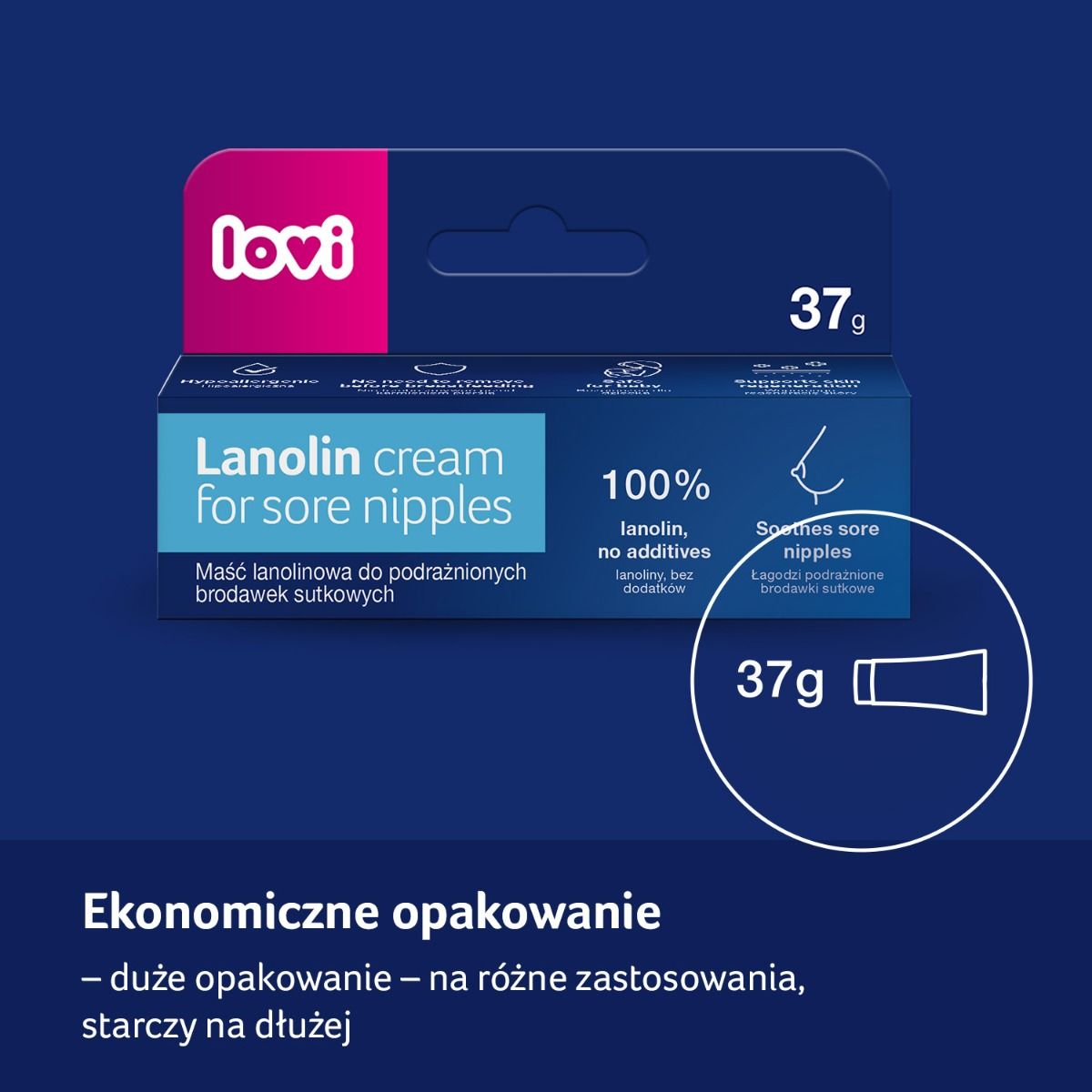 LOVI lanolina maść do brodawek sutkowych 37 g
