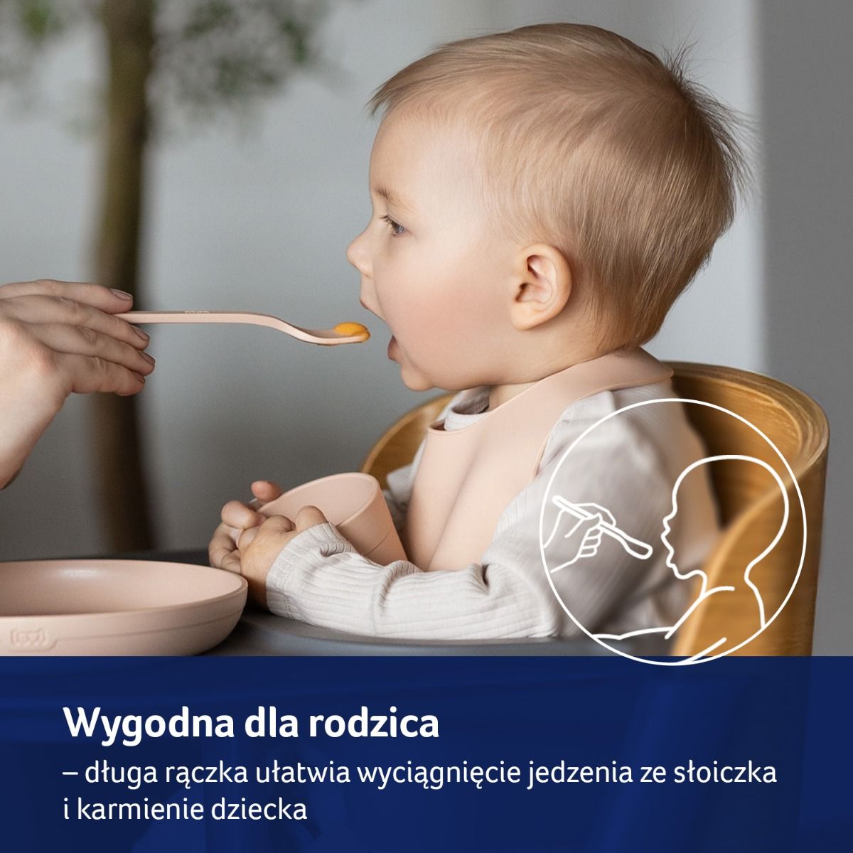 LOVI pierwsza łyżeczka - kształt ułatwiający jedzenie