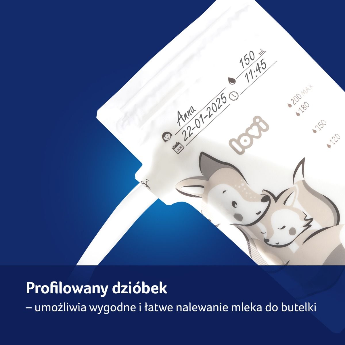 LOVI torebki do przechowywania pokarmu - profilowany dzióbek