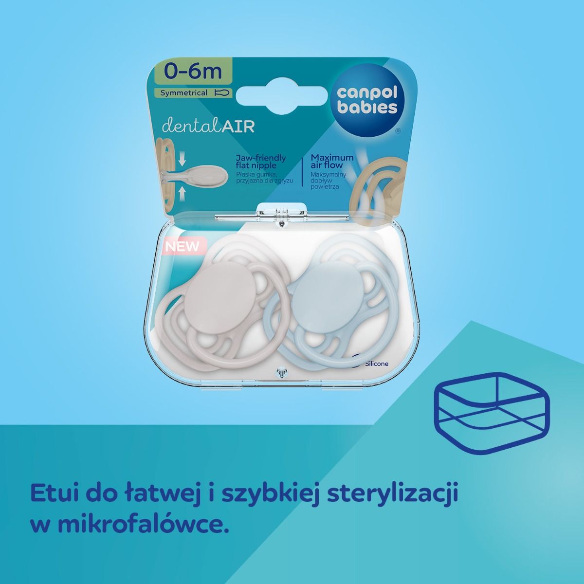 Canpol babies Smoczek uspokajający kauczukowy 0-6m okrągły - obrazek 6