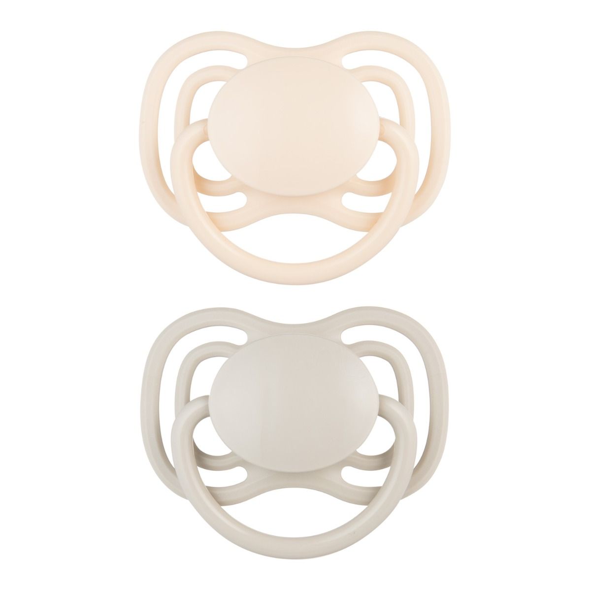 Canpol babies Dental Air smoczek silikonowy 0-6m kremowy 2 sztuki