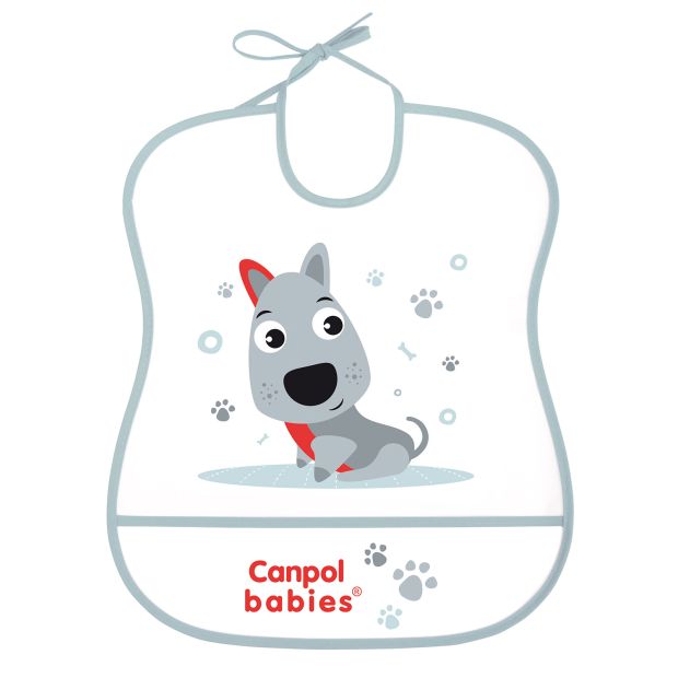 Canpol babies śliniak zmywalny CUTE ANIMALS szary - zdjęcie produktu