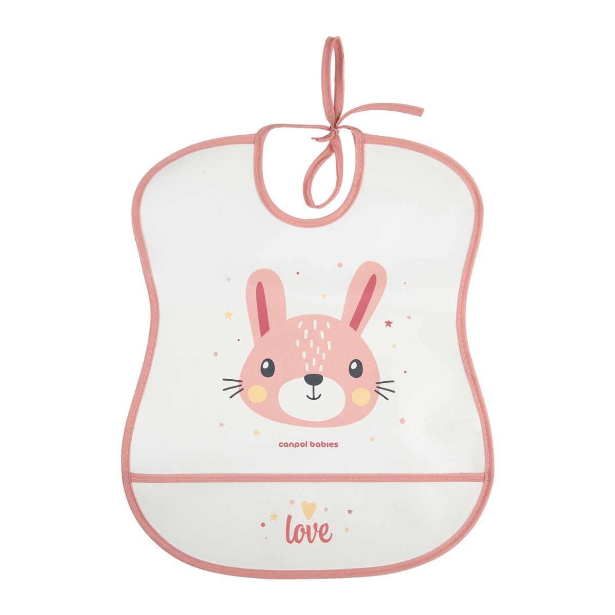 Canpol babies śliniak zmywalny CUTE ANIMALS różowy - zdjęcie produktu