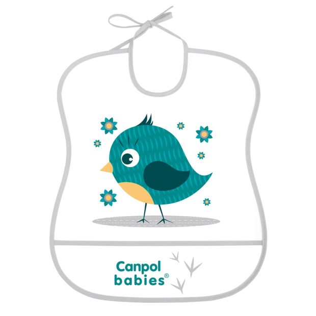 Canpol babies śliniak zmywalny CUTE ANIMALS turkusowy - zdjęcie produktu