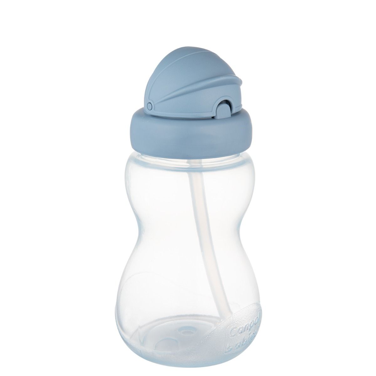Canpol babies bidon ze składaną rurką silikonową 270 ml wariant niebieski zamknięty