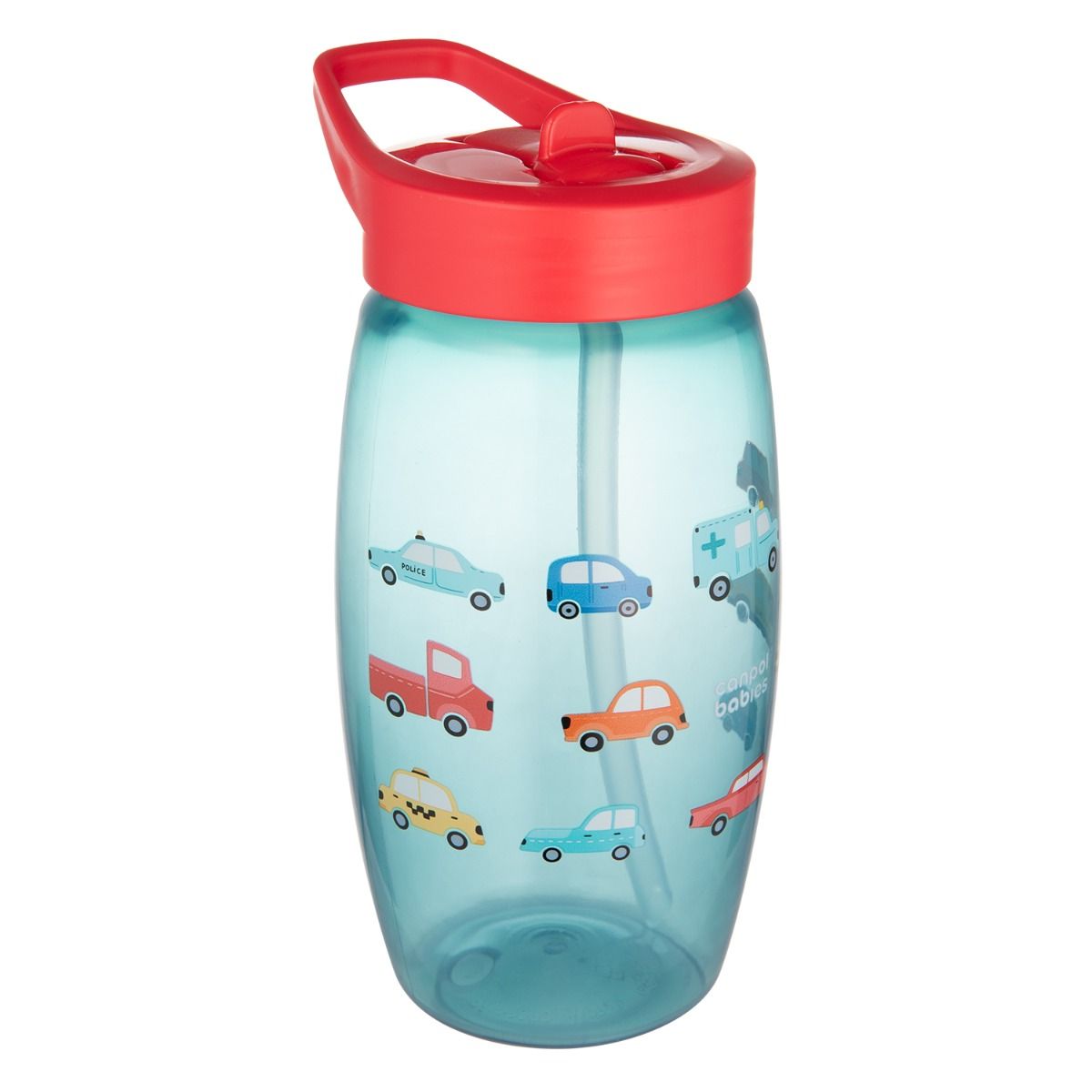 Canpol babies bidon ze składanym ustnikiem 400 ml Samochody zamknięty