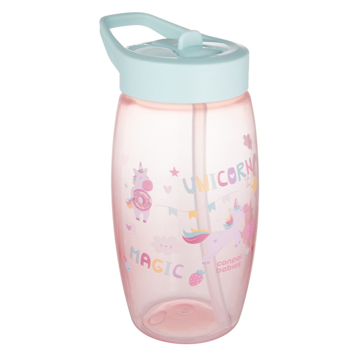 Canpol babies bidon ze składanym ustnikiem 400 ml Jednorożce zamknięty