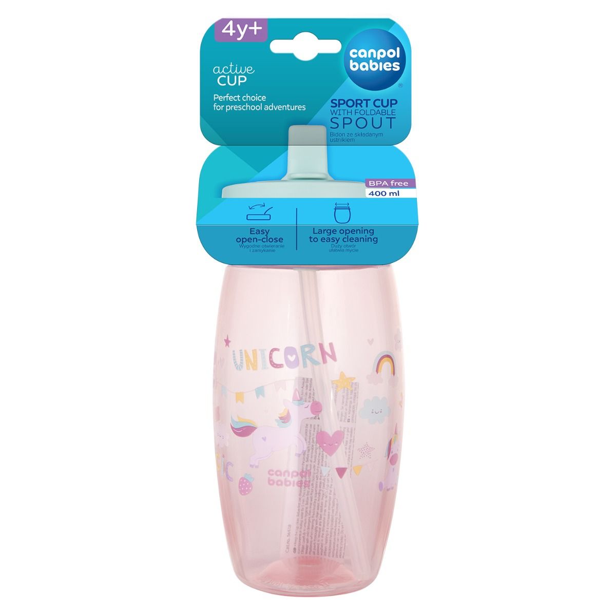 Canpol babies Bidon ze składanym ustnikiem 400 ml - obrazek 5