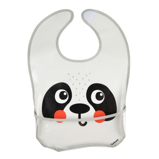 Śliniak Canpol babies BabiesBoo Panda z kieszenią na resztki jedzenia