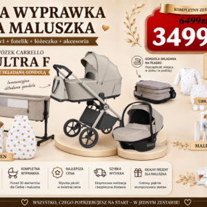 Pełna wyprawka STANDARD  SKŁADANA GONDOLA+ 30 ELEMENTÓW