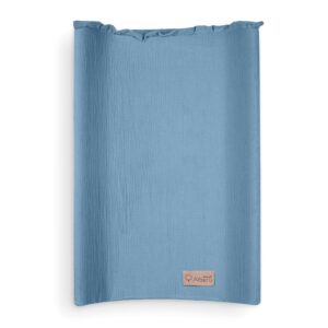 Pokrowiec na przewijak muślinowy Cotton color CC7 niebieski