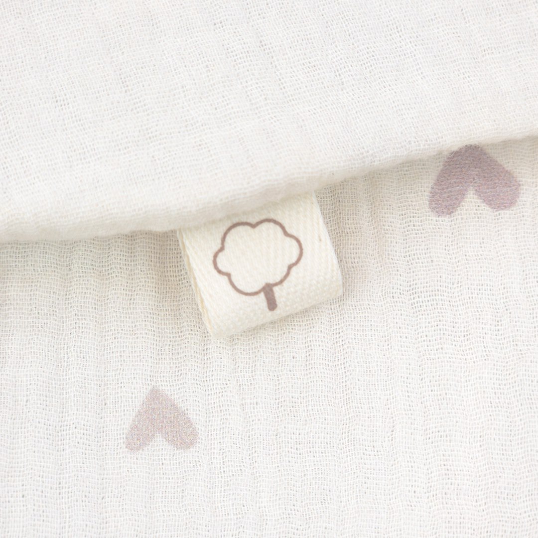 Rożek niemowlęcy CMP1 Mini Hearts muślinowy - obrazek 3