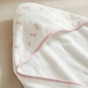 Ręcznik bambusowy BABY CP9 Pudrowe kokardki