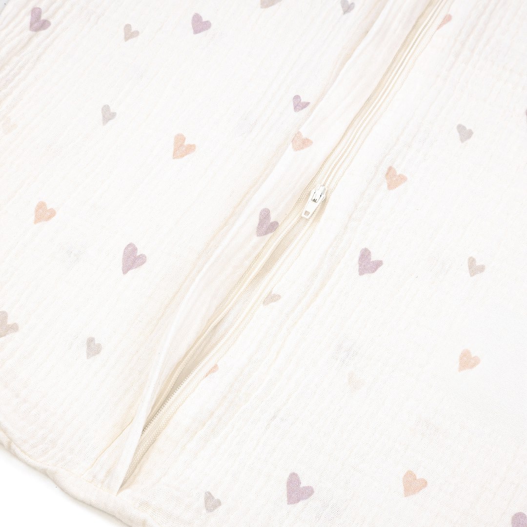 Śpiworek do spania (0,5 TOG) M CMP1 Mini Hearts muślinowy - obrazek 2