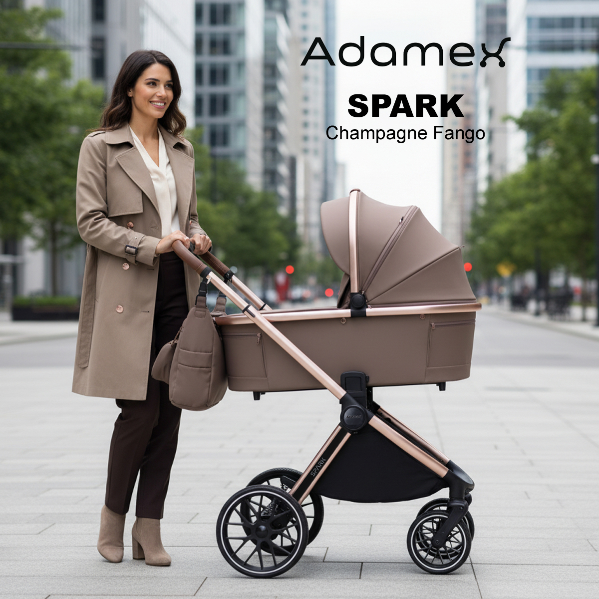 Adamex SPARK CHAMPAGNE - gondola podczas spaceru