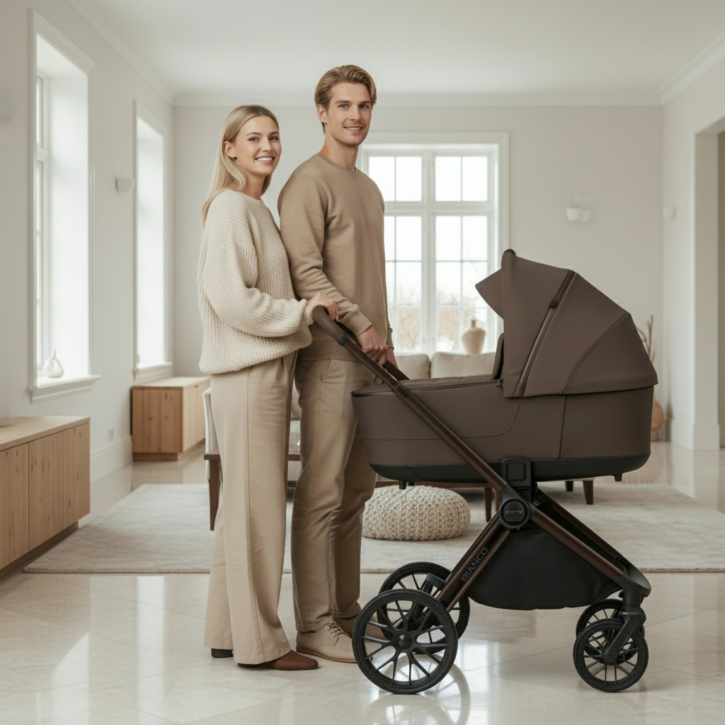 Adamex BIANCO CHOCOLATE BROWN - wózek w aranżacji wnętrza