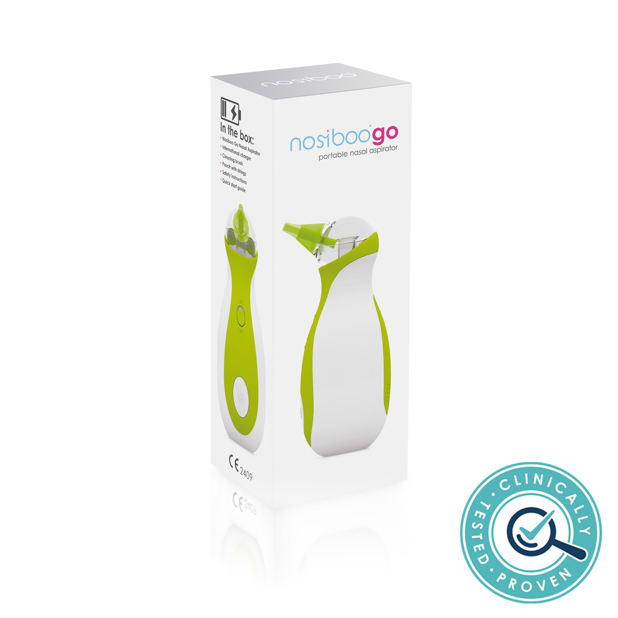 Nosiboo Go przenośny aspirator do nosa Green - obrazek 9