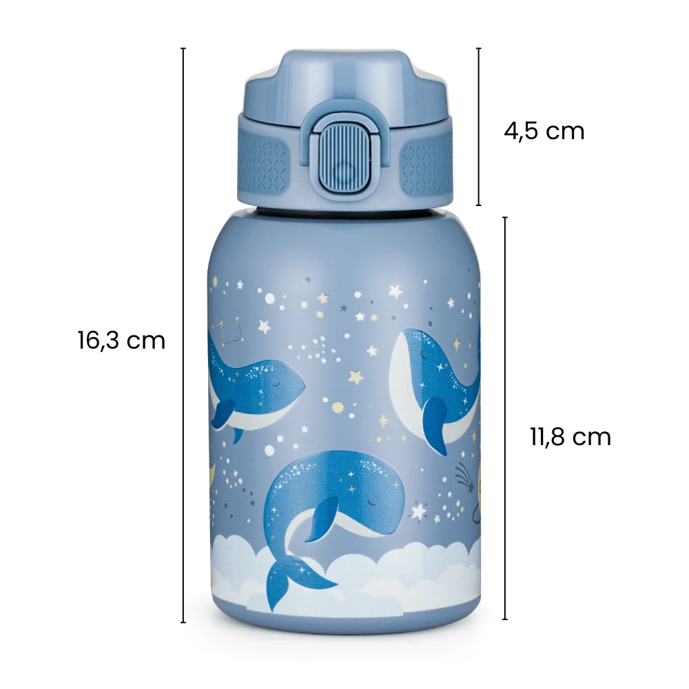 Wymiary butelki termicznej Petite&Mars 350 ml