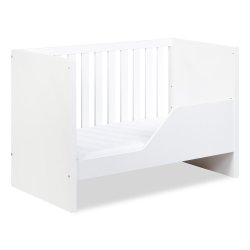 Białe łóżeczko Klupś Amelia 120×60 z barierką