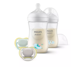 Philips Avent SCD837/11 Baby Gift Natural Response – butelki z dekorem i smoczki Ultra Air