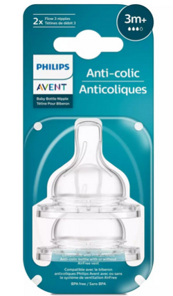 Philips Avent SCY763/02 smoczki antykolkowe przepływ #3 3 mies.+ 2 szt.