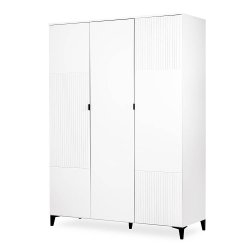 Klupś Mia szafa 3-segmentowa biała — wnętrze lub detal