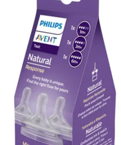 Philips Avent SCY960/03 smoczki Natural Response przepływ #3, 4 i 5 3 szt.