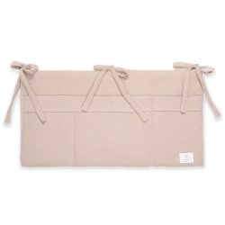 Yoonco muślinowy organizer do łóżeczka różowy 55×28 cm