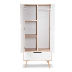 Szafa Klupś Sofie 2-segmentowa buk-biel