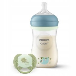 Philips Avent SCD838/17 Nighttime zestaw butelka 260 ml i smoczek Ultra Soft