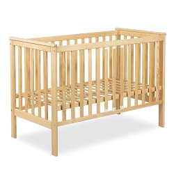 Sosnowe łóżeczko Klupś Iwon 120×60 z barierką