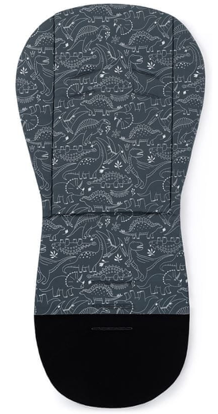 Dwustronna wkładka do wózka Petite&Mars Foamy Anthracite Dino