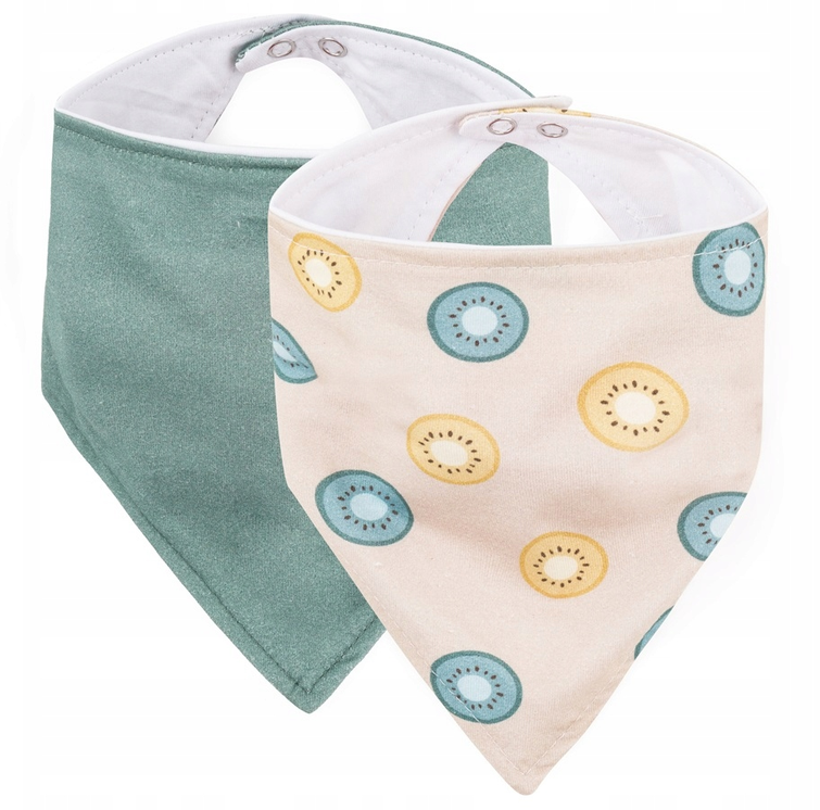 Śliniaki Petite&Mars Luke Beige Kiwis i Misty Green