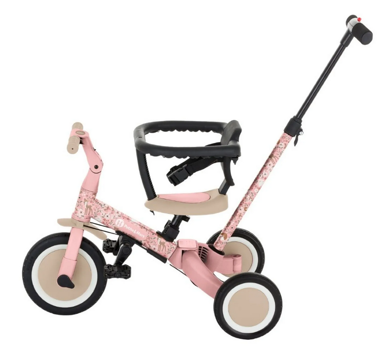 Rowerek trójkołowy Petite&Mars Turbo 5w1 Rosy Wilderness
