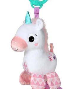 Bright Starts Sparkle and Shine Unicorn zawieszka z grzechotką i gryzakami
