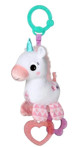Bright Starts Sparkle and Shine Unicorn zawieszka z grzechotką i gryzakami