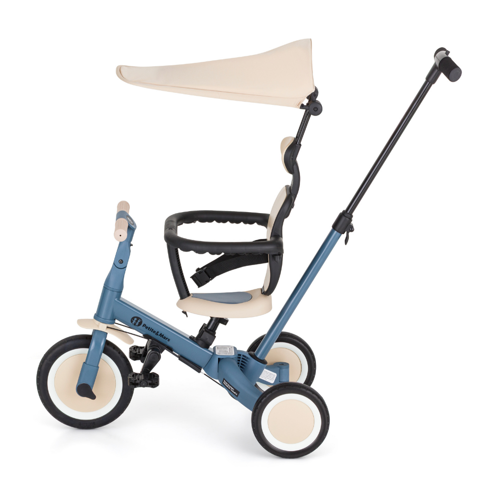 Rowerek Petite&Mars Turbo Plus Ocean Blue widziany z boku