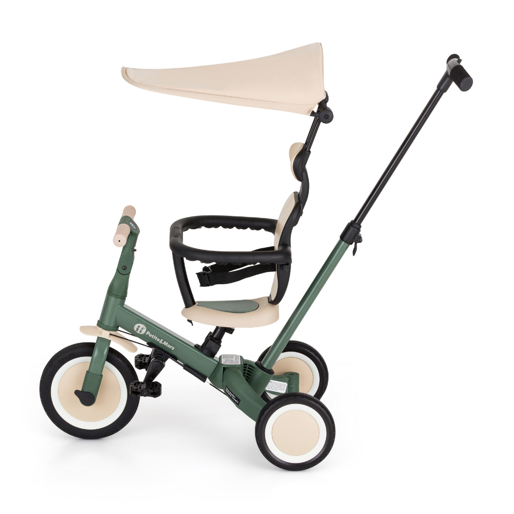 Rowerek Petite&Mars Turbo Plus Misty Green widziany z boku